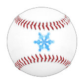 Blaue Winterschneeflocke Baseball (Rückseite)