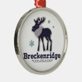 Blaue Winterschneeflocke Breck Colorado Verzierung Silbernes Ornament (Rechts)