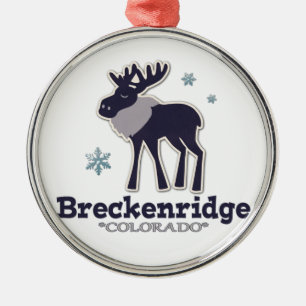 Blaue Winterschneeflocke Breck Colorado Verzierung Silbernes Ornament