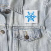Blaue Winterschneeflocke Button (Beispiel)