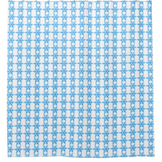 Blaue Winterschneeflocke Duschvorhang (Vorderseite)