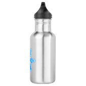 Blaue Winterschneeflocke Edelstahlflasche (Rechts)