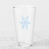 Blaue Winterschneeflocke Glas (Rückseite)