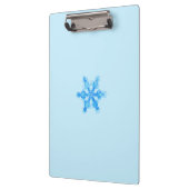 Blaue Winterschneeflocke Klemmbrett (Links)