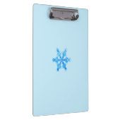 Blaue Winterschneeflocke Klemmbrett (Rechts)