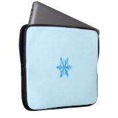 Blaue Winterschneeflocke Laptopschutzhülle (Vorne Rechts)