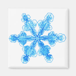 Blaue Winterschneeflocke Magnet