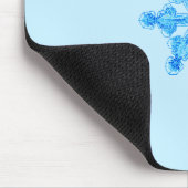 Blaue Winterschneeflocke Mousepad (Ecke)