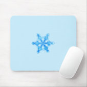 Blaue Winterschneeflocke Mousepad (Mit Mouse)