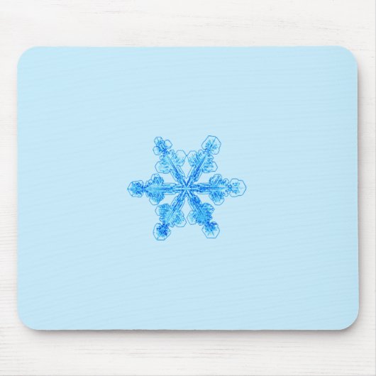 Blaue Winterschneeflocke Mousepad (Vorne)