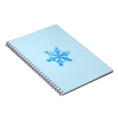 Blaue Winterschneeflocke Notizblock (Rechte Seite)