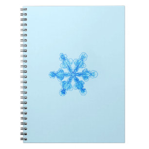 Blaue Winterschneeflocke Notizblock