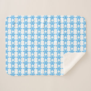 Blaue Winterschneeflocke Sherpadecke