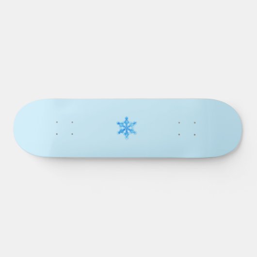 Blaue Winterschneeflocke Skateboard (Horizontal)