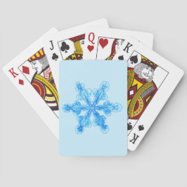 Blaue Winterschneeflocke Spielkarten