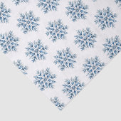 Blaue Winterschneeflocken Seidenpapier (Ausschnitt)