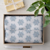 Blaue Winterschneeflocken Seidenpapier (Geschenk)