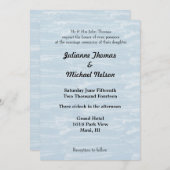 Blaue Winterschneehochzeit Einladung (Vorne/Hinten)