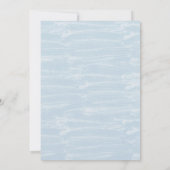 Blaue Winterschneehochzeit Einladung (Rückseite)