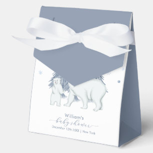 Blaue Winterwald Eisbär-Baby-Party Geschenkschachtel