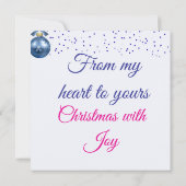 Blaue Winterwünsche Karte (Rückseite)