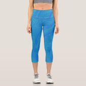 Blaue Wirbel auf Capri-Leggings Capri Leggings (Vorderseite)