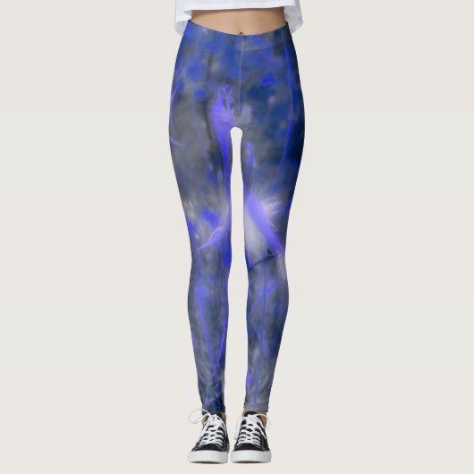 Blaue Wirbel der Natur Leggings (Vorderseite)
