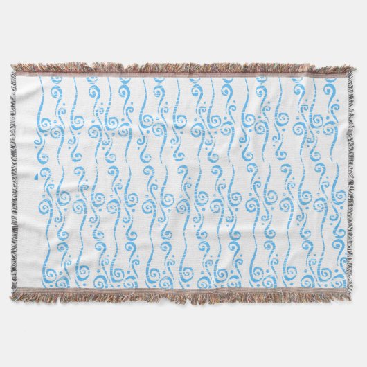 Blaue Wirbel Fleece-Decke  Decke (Vorderseite)