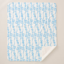 Blaue Wirbel Fleece-Decke
