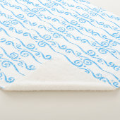 Blaue Wirbel Fleece-Decke  Sherpadecke (3/4)