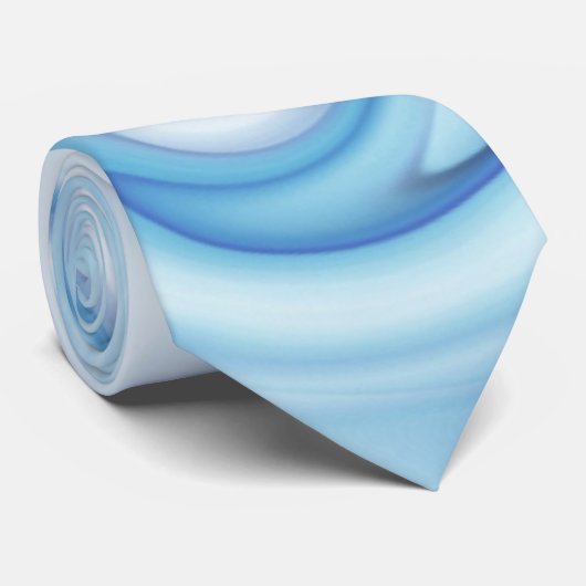 Blaue Wirbel Krawatte (Gerollt)