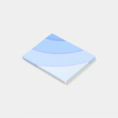 Blaue Wirbel ombre Post-it Klebezettel (angewinkelt)