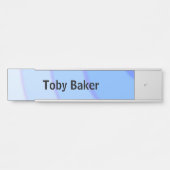 Blaue Wirbel ombre Türschild (Vorderseite )