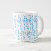 Blaue Wirbel-Tasse Jumbo-Tasse (Vorderseite Rechts)