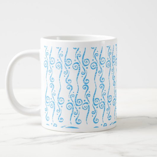 Blaue Wirbel-Tasse Jumbo-Tasse (Links)