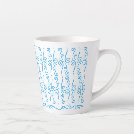 Blaue Wirbel-Tasse Milchtasse (Rechts)