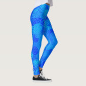 Blaue Wirbelmuster Leggings (Rechts)