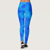 Blaue Wirbelmuster Leggings (Rückseite)