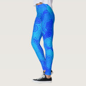 Blaue Wirbelmuster Leggings (Links)