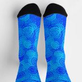 Blaue Wirbelmuster Socken (Oben)