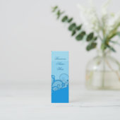 blaue, wirbelnde Fantasiekarten für Lesezeichen Mini Visitenkarte (Stehend Vorderseite)