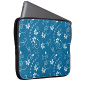 Blaue Wirble Blume Notebook-Sieb Laptopschutzhülle (Vorne Rechts)