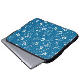 Blaue Wirble Blume Notebook-Sieb Laptopschutzhülle (Vorne Knopf)