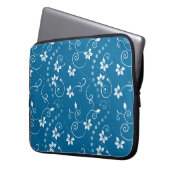 Blaue Wirble Blume Notebook-Sieb Laptopschutzhülle (Vorderseite Links)