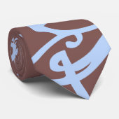 Blaue Wirble Krawatte (Gerollt)