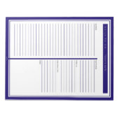 Blaue Woche zu tun Liste Notizblock (Vorderseite)