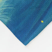 Blaue Wolf-Fleece bedeckt | einzigartige Geschenke Fleecedecke (Ecke)