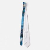 Blaue Wolf-Kunst-Krawatte Krawatte (Rückseite)