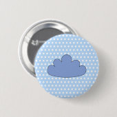 Blaue Wolke auf den blauen und weißen Button (Vorne & Hinten)