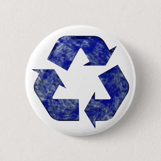 Blaue Wolke, die Knopf recycelt Button (Vorderseite)